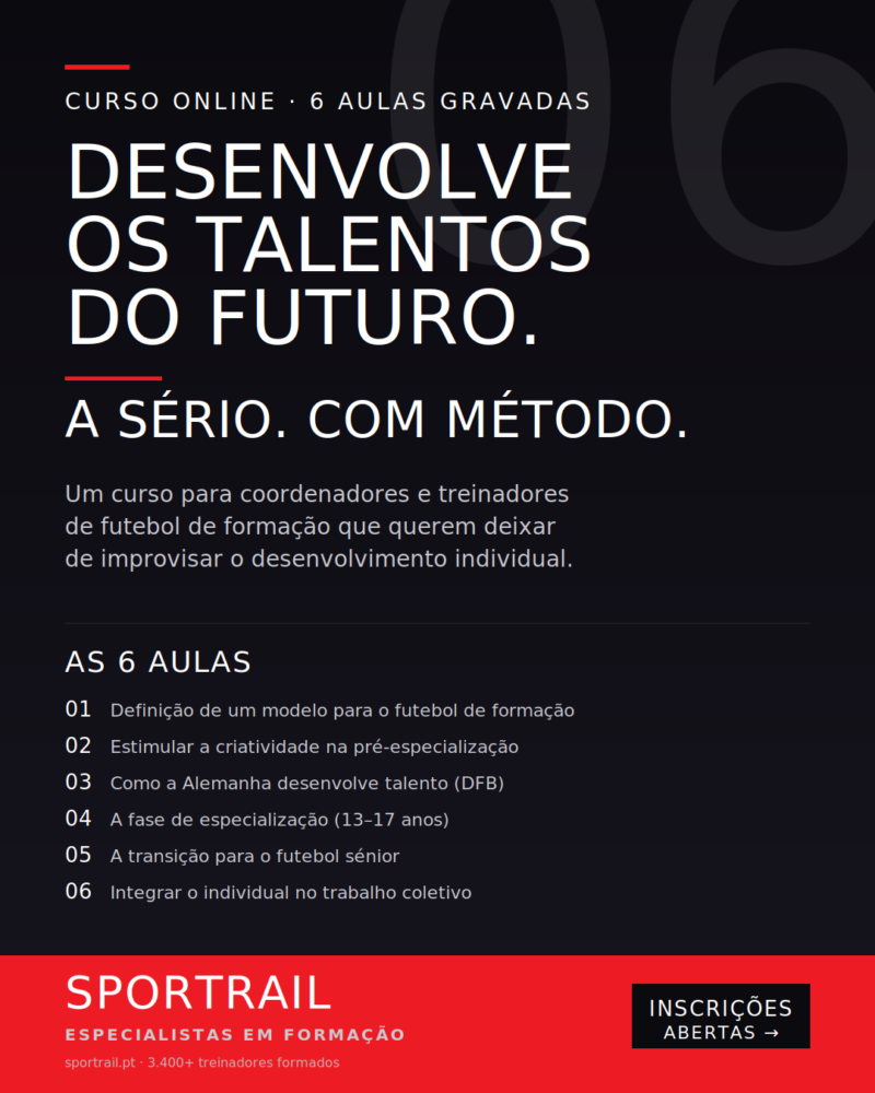Curso de Futebol de Formação e Desenvolvimento Individual