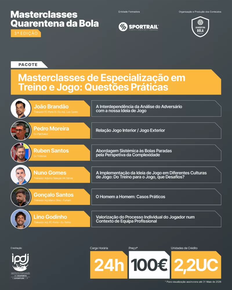 Especialização em Treino e Jogo: Questões Práticas