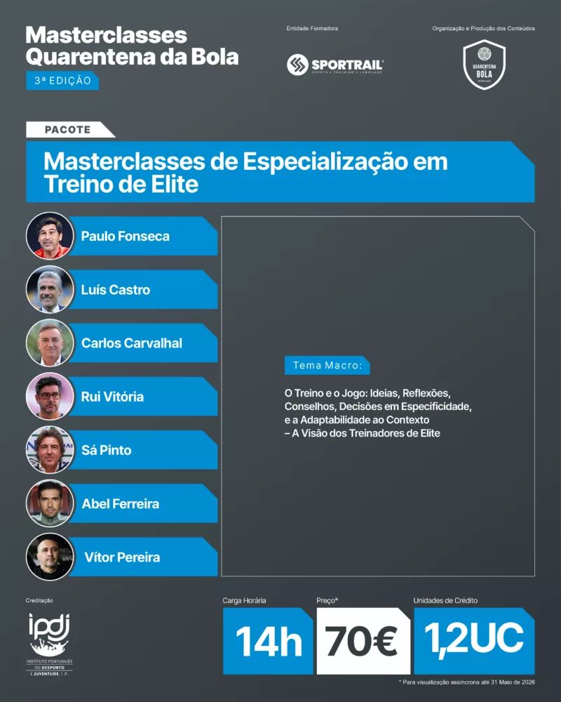 Masterclasses de Treino de Elite — Sportrail